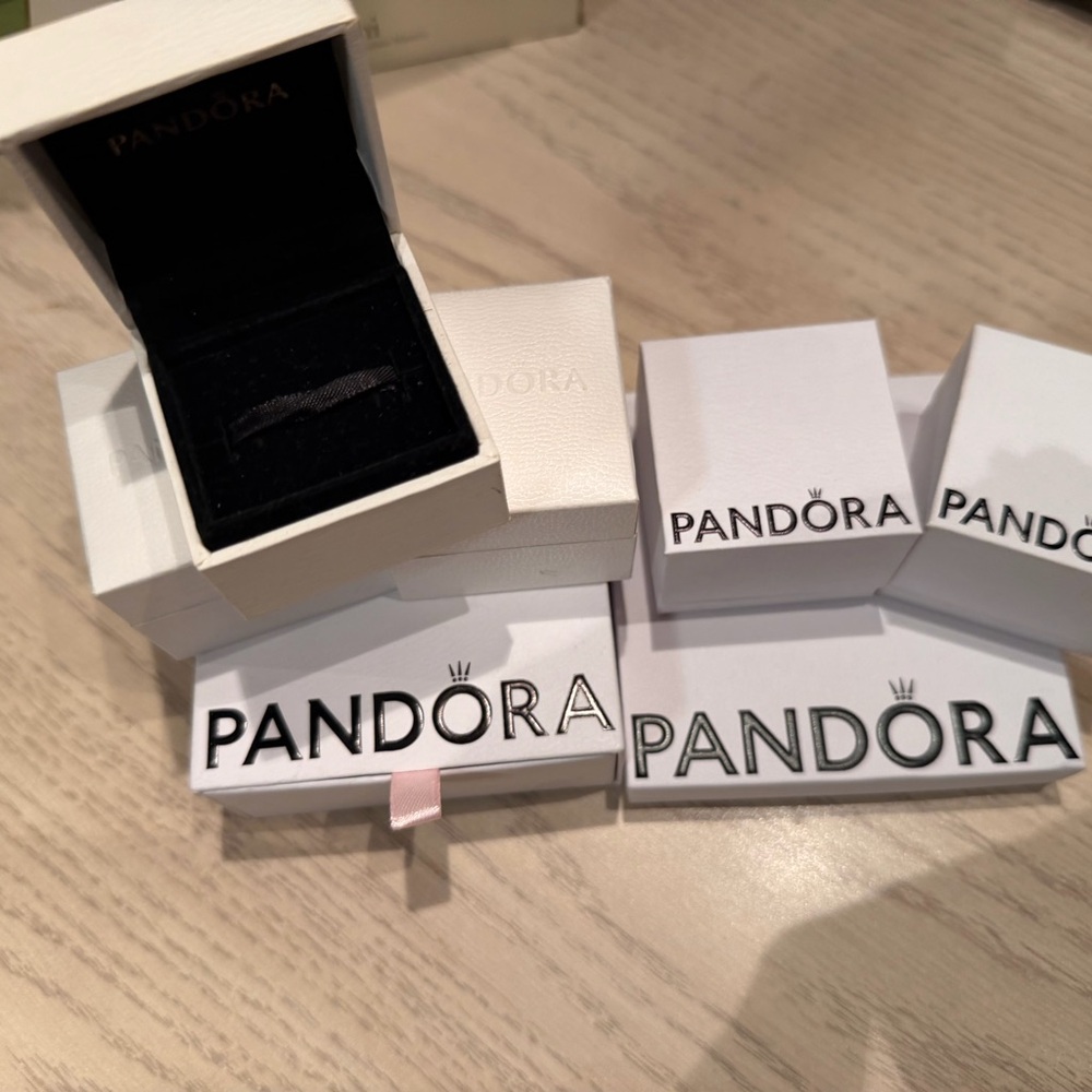 Pandora White and Black Branded Jewelry Boxes